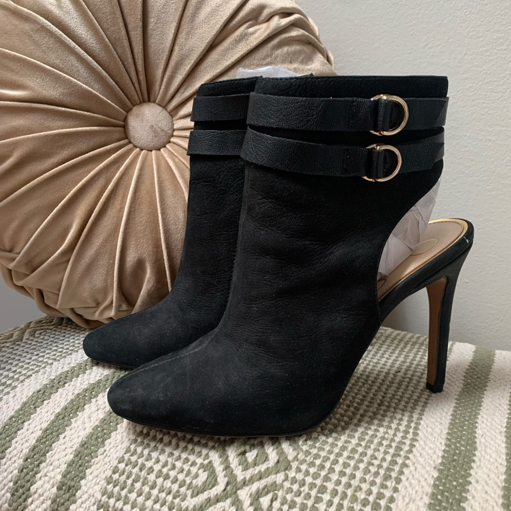 Jessica Simpson black suede heels
